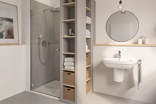 Змішувач для умивальника S-Size + натискний донний клапан Grohe Eurosmart New 23922003 Хром - фото 7