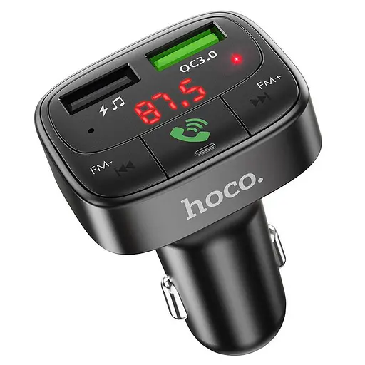 FM-трансмиттер Hoco E59 Promise QC3.0 car BT FM transmitter Черный - фото 1