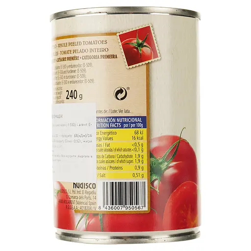 Томати Diamir цiлi очищенi у власному соку 380 г - фото 2