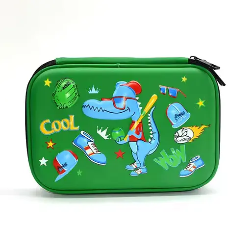 Пенал Динозавр бейсболіст, 3 відділення, 3D-малюнок (В асортименті) - фото 2