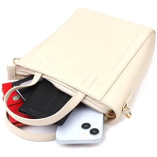 Сумка для женщин Vintage из натуральной кожи с трапециевидным кроем Vintage 16х19х9 см sum0027583 - фото 9