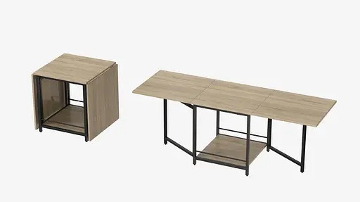 Стіл журнальний трансформер Куб Комбо Ferrum-decor 540x532x500 Чорний метал ДСП - Дуб Сонома 16 мм (FRD-105153) - фото 10