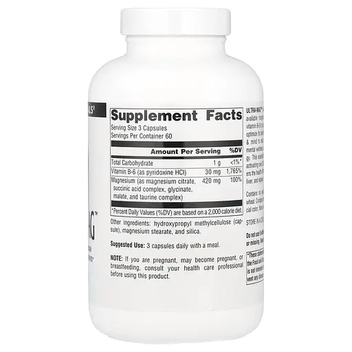 Комплекс магнию Source Naturals Ultra-Mag, 180 вегакапсул з п'яти форм - фото 2