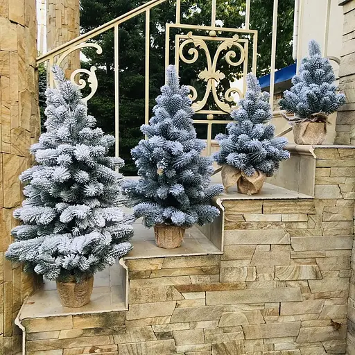 Ялинка Hvoya Premium лита в мішковині 90 см засніжена - фото 9