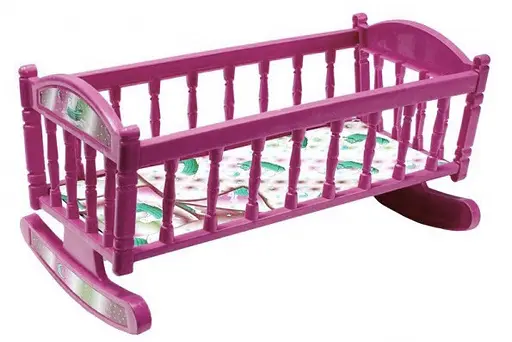 Дитяча іграшка ліжечко для Барбі MToys S0013 пластик Фіолетова - фото 1