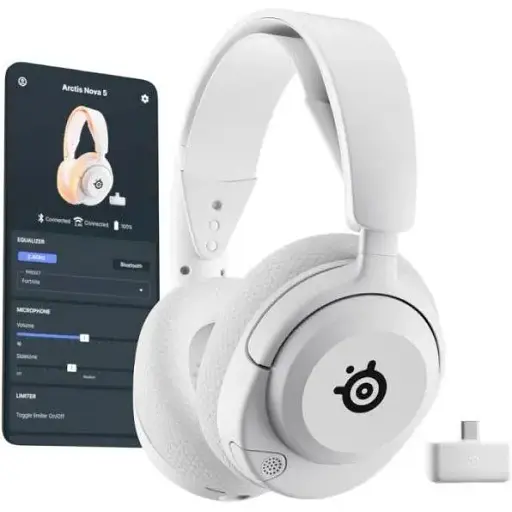 Наушники с микрофоном SteelSeries Arctis Nova 5 White (61671) - фото 9
