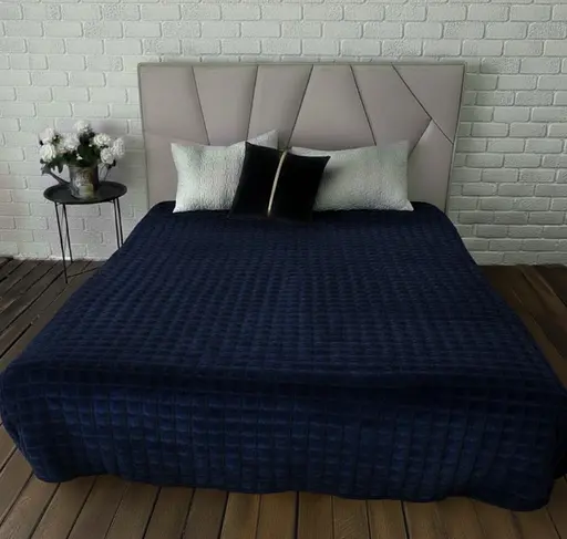 Простыня цвета темно-синий, мягкая универсальная простыня 200 x 230 см для кровати - фото 1