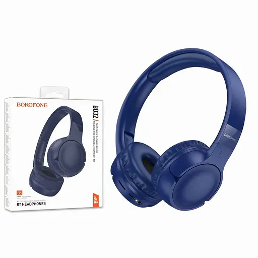 Накладные Stereo наушники Borofone BO32, беспроводные, до 5 часов работы, Bluetooth 5.0, синие - фото 2