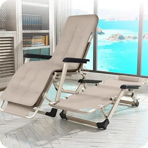 Шезлонг садовий OldBro KRUMAD багатофункціональний складний з подушкою - фото 5