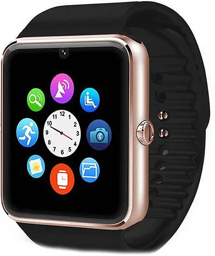 Смарт-часы GT08 с камерой и Sim картой Gold Black (16149) - фото 2