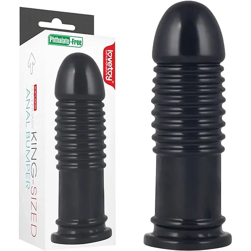 Велика анальна пробка LoveToy King-Sized 21 см (чорний)