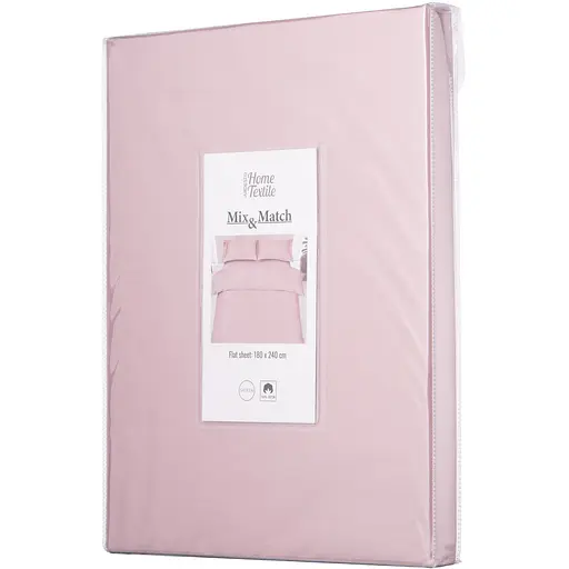 Простирадло Ardesto Mix&Match, 180х240см, 100% бавовна, сатин, пудра (ART1824FSP) - фото 1