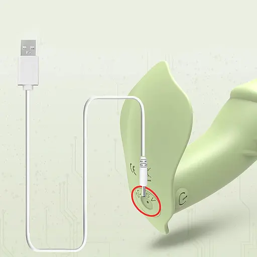 Вібратор-метелик для жінок силіконовий з 10 режимами і пультом 96 мм рожевий - фото 3