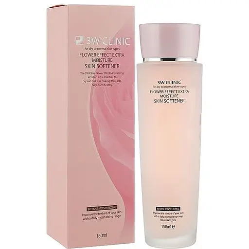 Тонер для лица 3W Clinic Flower Effect Extra Moisture Skin Softener увлажняющий 150 мл - фото 2
