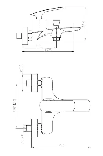 Змішувач для ванни Asignatura Elegant 55502800 Хром - фото 2