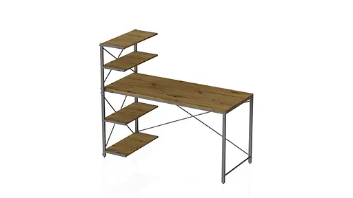 Компьютерный стол Ferrum-decor Джек 75x140x70 Черный ДСП Артизан (FRD-105412) - фото 3