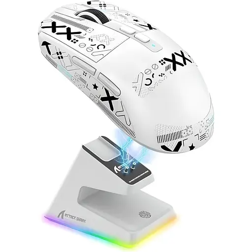 Миша Attack Shark X6 Wireless White [137545] - фото 4