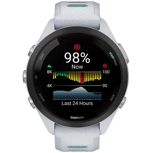 Смарт-часы Garmin Forerunner 265S Black Bezel with Whitestone Case and Whitestone/Neo Tropic Silicone Band 010-02810-54 - фото 8