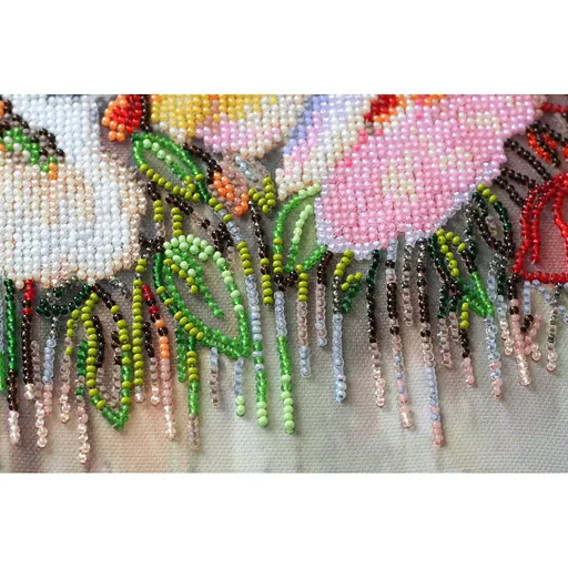 Набор для вышивки бисером "Нежные цветы" 40х27 см - фото 4