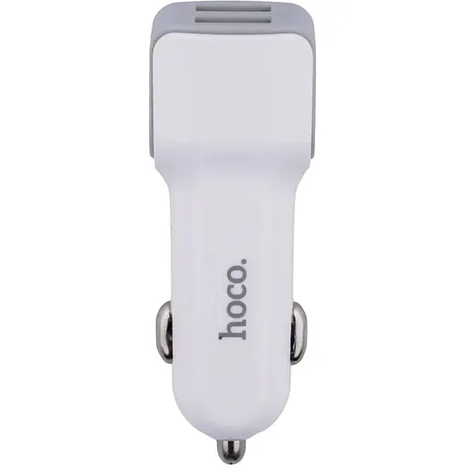 Авто зарядное устройство Hoco Z23 2USB Lightning цвет Белый - фото 5