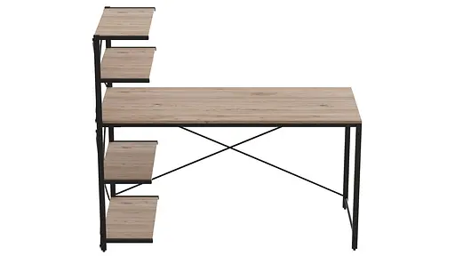 Компьютерный стол Джек 75x120x60 Черный ДСП Дуб Сан-Марино FRD-104380 - фото 3