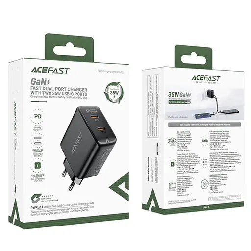 МЗП Acefast A49 PD35W GaN (2USB-C) Black - фото 5