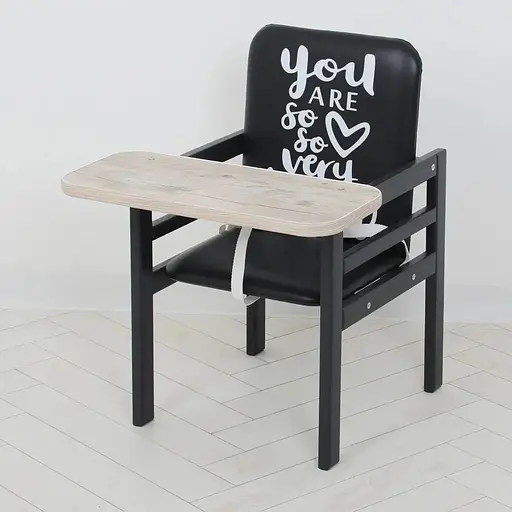 Стульчик для кормления Bambi Graphite 2 в 1 дуб клондайк - фото 2