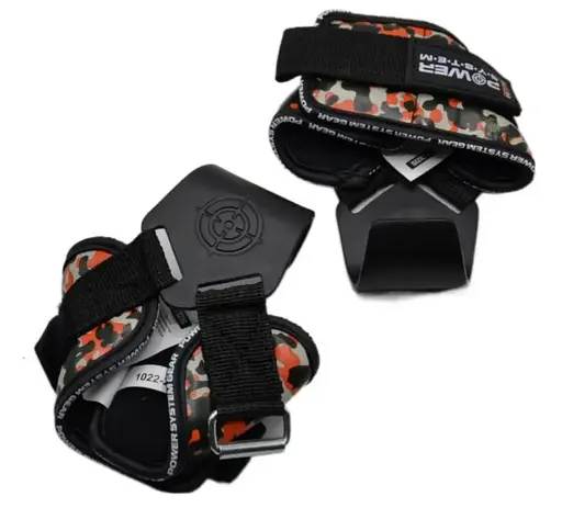 Крюки для тяги на запястье Power System PS-3370 Hooks Camo Black/Red L (PS_3370_Black/Red L) - фото 4