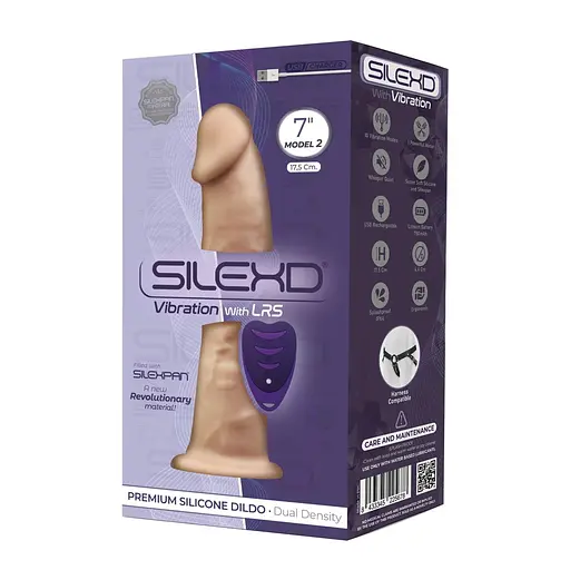 Фалоімітатор з вібрацією SilexD Henry Vibro Flesh (MODEL 2 size 7in) + LRS, діаметр 4,4 см - фото 3