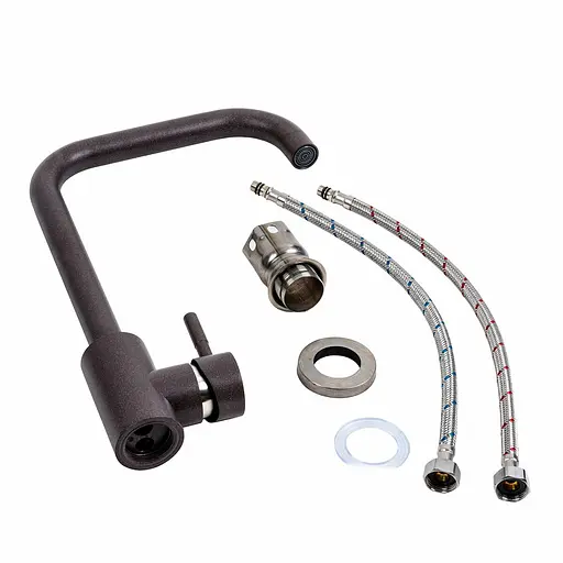 Змішувач для кухні Platinum NS02B (3008B-NA) гренадін Чорний - фото 2