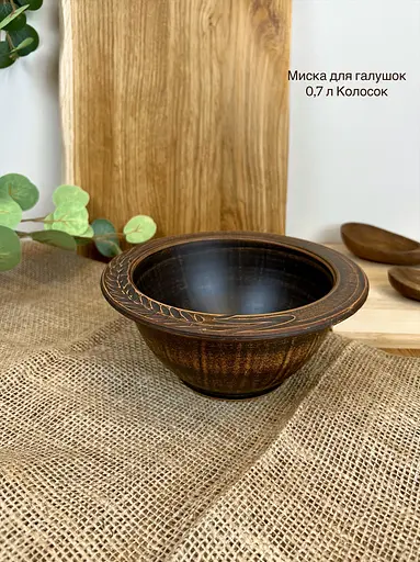 Столовий сервіз керамічного (глиняного) посуду на 12 чоловік Колосок - фото 9