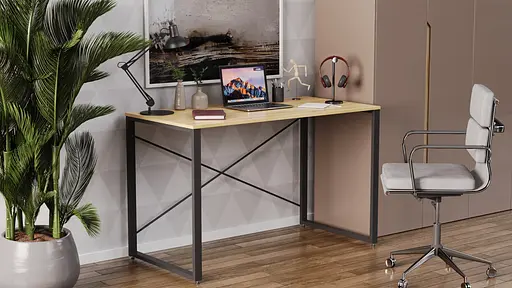 Письмовий стіл Ferrum-decor Серії Конект 75x120x60 чорний ДСП Дуб Артізан 16мм (FRD-104203) - фото 3