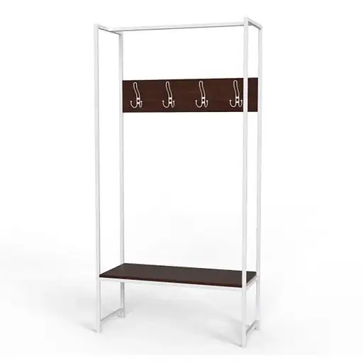 Вішалка модульна підлогова Ferrum-decor Треліс 12 180x90x38 білий ДСП Венге 16мм (FRD-105514)