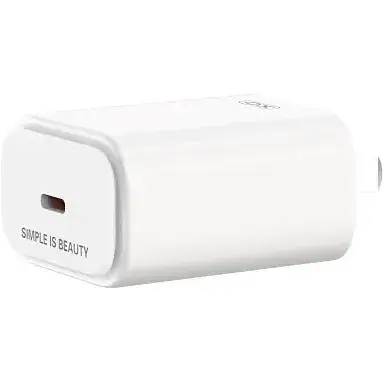 Мережевий зарядний пристрій XO L90B EU PD20W Light fast home charger with Lightning cable Білий - фото 1