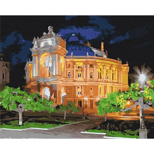 Картина за номерами Нічний театр Brushme 40x50 см кольорова 000276673