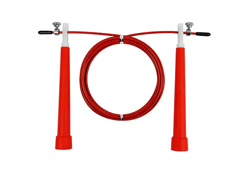 Скоростная скакалка EasyFit Speed Cable Rope 3 м со стальным тросом красная (EF-2039-R) - фото 1