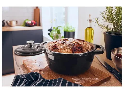 Чавунна каструля казан з крапельною системою Livarno Німеччина, 2,2 л, чорна 21186 - фото 8