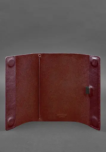 Шкіряний блокнот софт-бук 7.0 бордовий Краст - фото 4