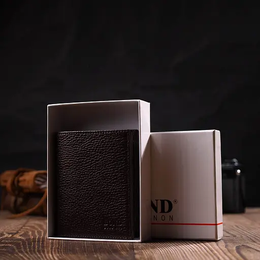 Шкіряний чоловічий гаманець Bond 9.5х11.5х1 см acs0026906 - фото 9