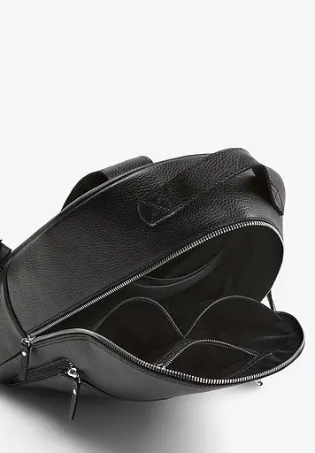 Шкіряний рюкзак Groove L чорний флотар - фото 5