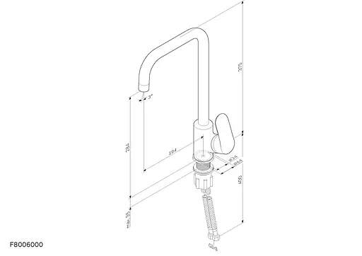 Змішувач для кухні AM.PM Like сатин F8006011 - фото 8