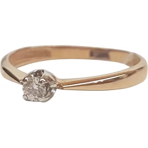 Золотое кольцо Харьковская ювелирная фабрика с фианитом. 700030 16