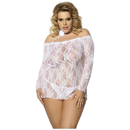 Еротична сукня Anais Cobayo 3XL/4XL білий