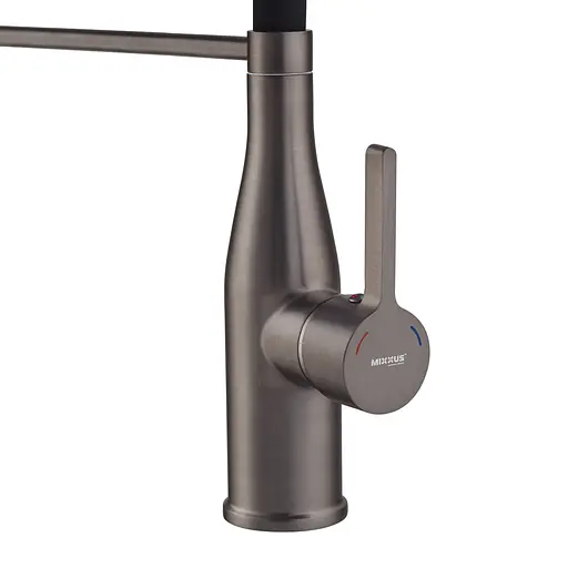 Змішувач для кухні Mixxus Premium Summer 017 із силіконовим виливом graphite MI6962 Графит - фото 2
