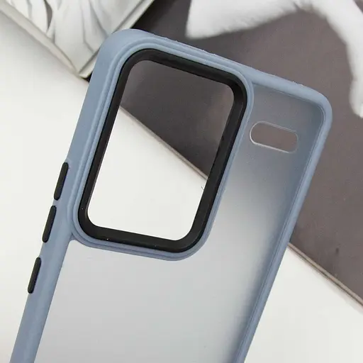 Чехол TPU/PCLyon Frosted для Xiaomi Redmi Note 13Pro+ Sierra Blue - фото 4