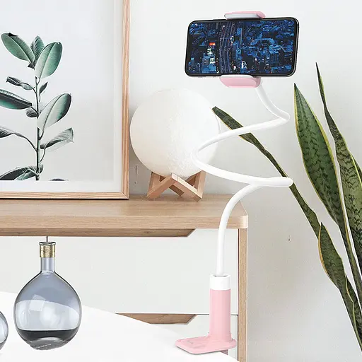 Тримач настільний Hoco PH23 Balu Pink white - фото 7