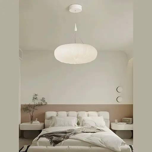 Підвісний світильник з білим фігурним абажуром Ø 38 см | Арт. SG 28-450 | Line F - фото 4