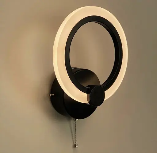 Світлодіодна модель бра в чорному кольорі Арт. 2374/1S BK Line F - фото 3