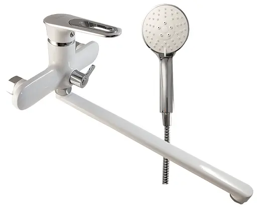 F2249 Змішувач для ванни довгий гусак білий/хром Ø35 Frap 1/10 Білий - фото 1