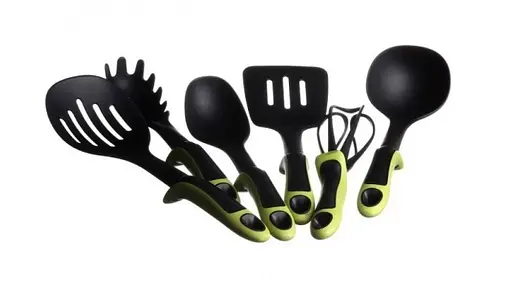 Набір кухонного приладдя Kitchen Tools Grandberg на підставці 7 предметів зелений - фото 8